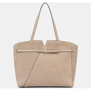 Kabelka BOSS nákupní taška dámská semišová 50567595 béžová 08X, vel. ONE SIZE