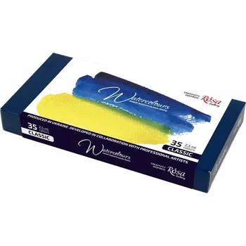 Akvarelové barvy Classic 35 barev v kovové krabičce