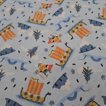 Pro útulný domov bavlněná látka VIKINGOVÉ