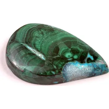 Korálek Kabošon Malachite Chrysocolla č.287 (34x21x6mm)