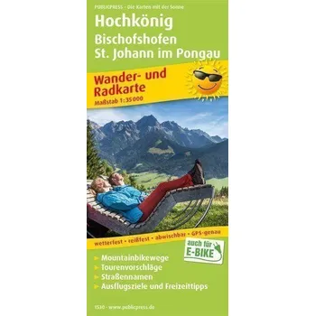 Hochkönig, Bischofshofen, St. Johann im Pongau 1:35 000 / turistická a cykloturistická map