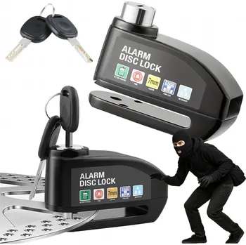 Motozámek Jipos Tools Zámek brzdového kotouče s alarmem 110dB 7mm R1995 JIPOS