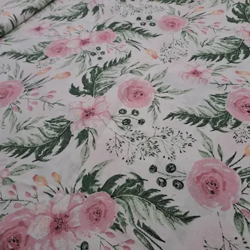 Pro útulný domov bavlněná látka RŮŽE RŮŽOVÉ