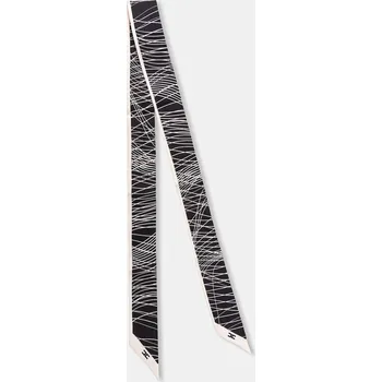 Šátek Elisabetta Franchi malý dámský hedvábný šátek FO18F62E2 černá 99X, vel. ONE SIZE