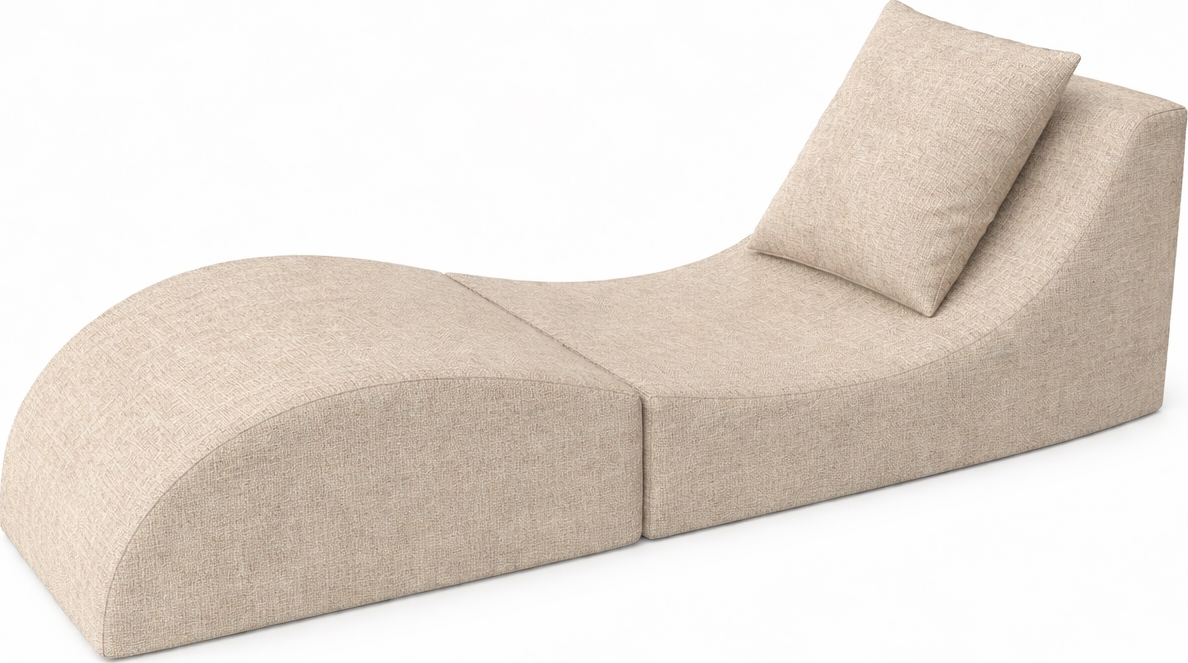 e-matrace.com Skládací relaxační křeslo | Lehátko | Taburet | Beige