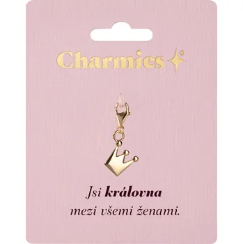 Party dekorace Zlatý přívěsek korunky - Jsi královna