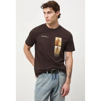 Pánské oblečení Bavlněné tričko Medicine RW25-TSMA55 hnědá 88X, vel. M