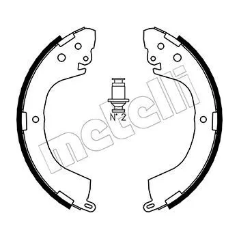 Brzdová čelist Sada brzdových čelistí METELLI 53-0260