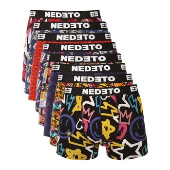 Pánské spodní prádlo 8PACK pánské boxerky Nedeto vícebarevné (8NBV3) M