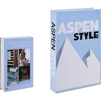Falešná kniha s úložným prostorem ASPEN STYLE, otevíratelná dekorace