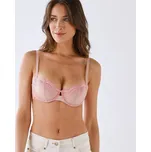 Blancheporte Vyztužená krajková podprsenka Comfort Glam Triumph, s kosticemi růžová 90D