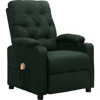 Masážní přístroj vidaXL Masážní křeslo textil [339117] Barva: Tmavě zelená