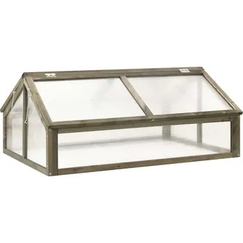 Skleník vidaXL Skleník 114 x 80 x 50 cm jedlové dřevo [316416] Barva: Šedá