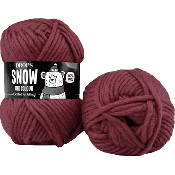 Příze Drops Snow Uni colour 91 víno