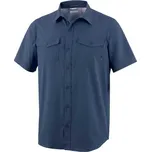 Pánská košile Columbia UNTILIZER II SOLID SHORT SLEEVE SHIRT M Tmavě modrá, Tmavě šedá