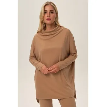 Dámská mikina Dámská mikina Esotiq Joyland - prodloužený střih Béžová S