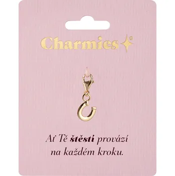 Party dekorace Zlatý přívěsek podkovy - Štěstí