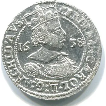 TYROLY. Arcivévoda Ferdinand Karel (1632 - 1662). 3 Kreuzer 1638. Hall. Ag.