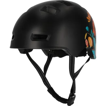 Chránič hlavy CRAZY SAFETY Dětská helma Crazy Safety Rampage Flower MODRÁ|ČERNÁ