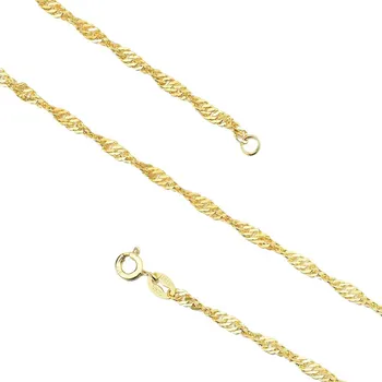 Řetízek Olivie Stříbrný řetízek 40 cm SINGAPORE GOLD 7642 Ag 925; ≤2,3 g.