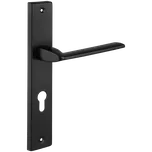 Kuchinox Zambie, klika na dveře na dlouhém kování pro cylindrickou vložku PZ, černá matná, LAV-KAB_912A