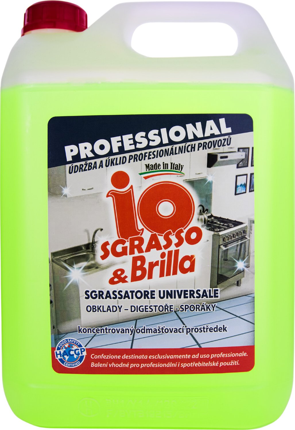 IO Sgrasso & Brilla koncentrovaný odmašťovač, 5 l