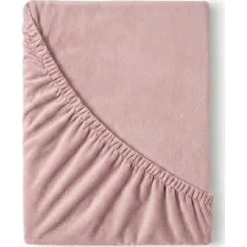 Prostěradlo Kvalitex Flanelové napínací prostěradl světle růžové 140x200cm
