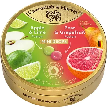 Cukrovinka Cavendish & Harvey Mini Drops Apple & Lime Fusion & Pear & Grapefruit Fusion 130g