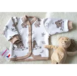 AMÁLKA Propínací kabátek digitální teplákovina, medvídek Velikost: 74