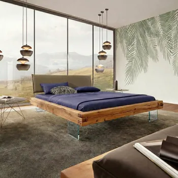 Postel GK Dřevěná postel z dubového masivu LEXIUS, 200x200 cm