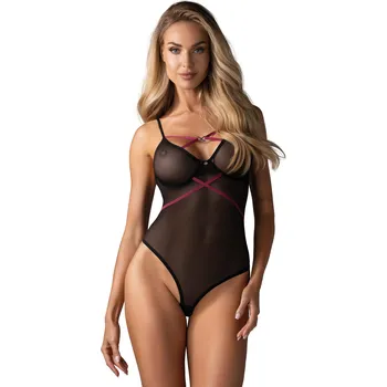 Dámské erotické body Dámské sexy body Novenes Teddy černé - Obsessive XL/2XL
