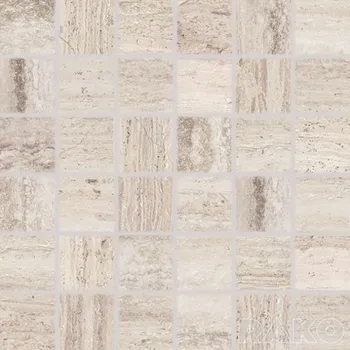 Dlažba Rako Alba DDM05732, mozaika, šedohnědá, lapovaný, reliéfní, 30 x 30 x 0,9 cm