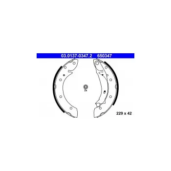 Brzdová čelist Sada brzdových čelistí ATE 03.0137-0347 (AT 650347)