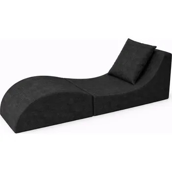 Křeslo e-matrace.com Skládací relaxační křeslo | Lehátko | Taburet | Black
