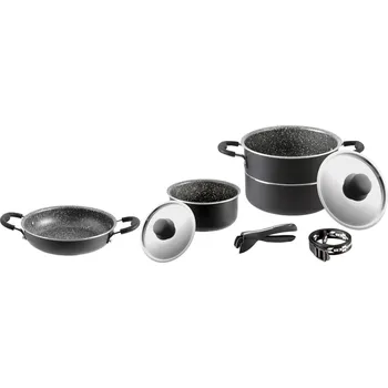 Outdoor vaření Sada nádobí Brunner Pirate 6+1 18 cm Barva: černá