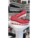 Wonders kožené mokasíny na klínku C-7621 červené Velikost: 37