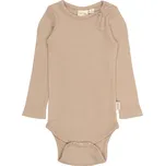 Dětské body s dlouhým rukávem z organické bavlny a modalu PETIT PIAO - béžové Ginger snap Velikost: 92