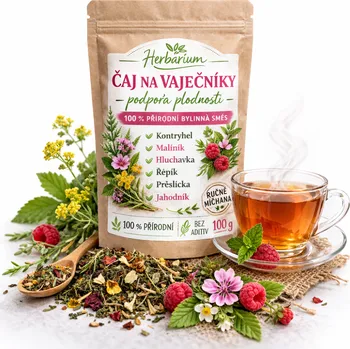 Podpora plodnosti Herbárium Čaj na vaječníky – podpora plodnosti, sypaný čaj (100 g)