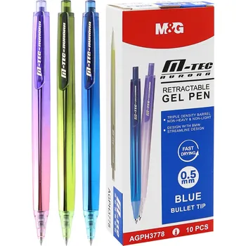 Pero gelové M&G T-TEC AURORA fialové - modrá náplň M&G
