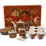 HOME ELEMENTS HE - Luxusní souprava na čaj 15 ks, Mucha tmavý