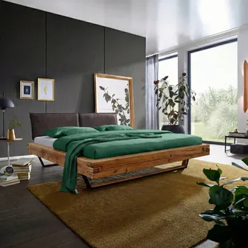 Postel GK Dřevěná postel z dubového masivu NINA, 200x200 cm