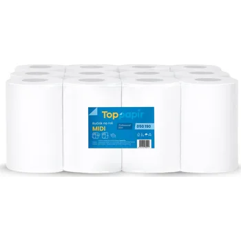 Utěrka Ručník midi 2vr. bílý celuloza 12ks