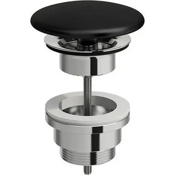 Sifon Laufen Div. Laufen Austria Odpadní ventil s keramickou krytkou, bez přepadu, neuzavíratelný, černá mat