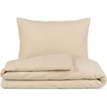 Kvalitex Flanelové povlečení béžové 1+1, 140x220, 70x90cm