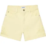 MAYORAL dívčí kraťasy s výšivkou žlutá vel. 162 cm