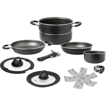 Outdoor vaření Sada nádobí Brunner Pirate NG 7+1 - 20 cm Barva: černá