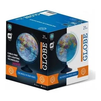 Set školních potřeb Globus 21cm z mapą fizyczną i aplikacją ALAYSKY