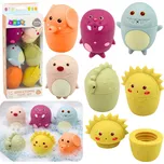 LEAN Toys Měkká stříkající zvířátka do vany – Mořský svět (6 ks)