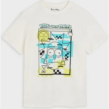 Pánské tričko Sinsay - Tričko Rick and Morty - krémová - 1012Z-01X - 1012Z-01X-XL