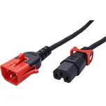 MicroConnect Kabel síťový prodlužovací, IEC320 C14 - C15, Dual Lock, 2m, černý (W129156798) - 19.98.1532